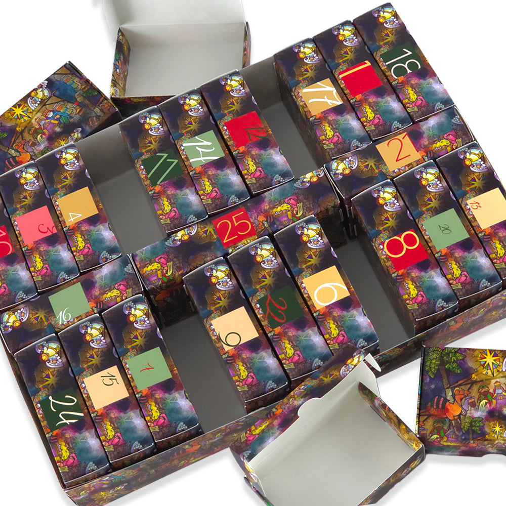 Advent Calendar Making Kit | 25 Soap Boxes & Outer Box | Kids Nativity