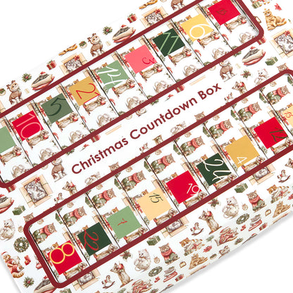 Advent Calendar Making Kit | 25 Soap Boxes & Outer Box | Cute Christmas Cats