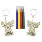 Kids Colour Your Own Wooden Christmas Keyrings | Set of 2 | Choose a Design