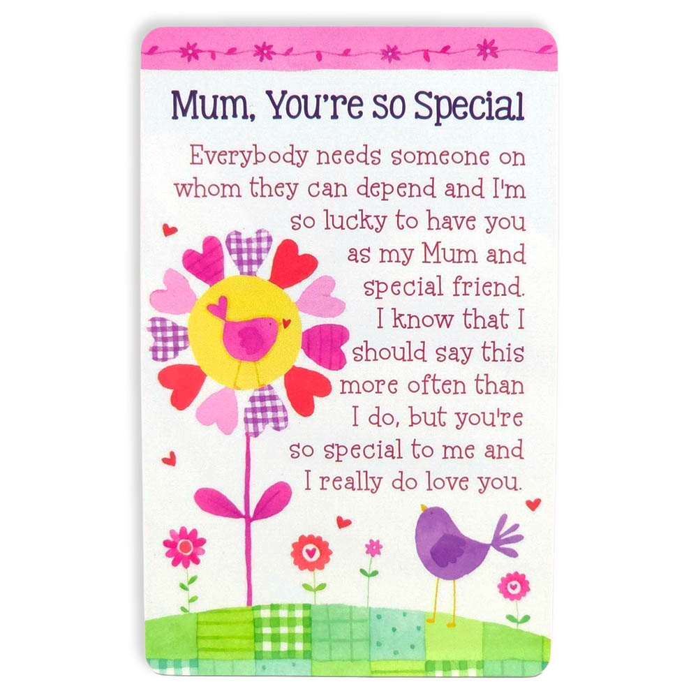 Mum You're So Special | Mini Keepsake Verse Card | Cracker Filler Little Gift