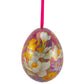 Cloisonne Spring Flowers | Two Part Hanging Easter Egg | Fillable Tin | 7cm Tall