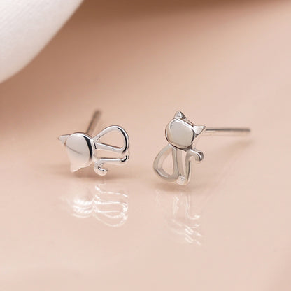 Sterling Silver Cat Earrings | Mini Gift | Cracker Filler