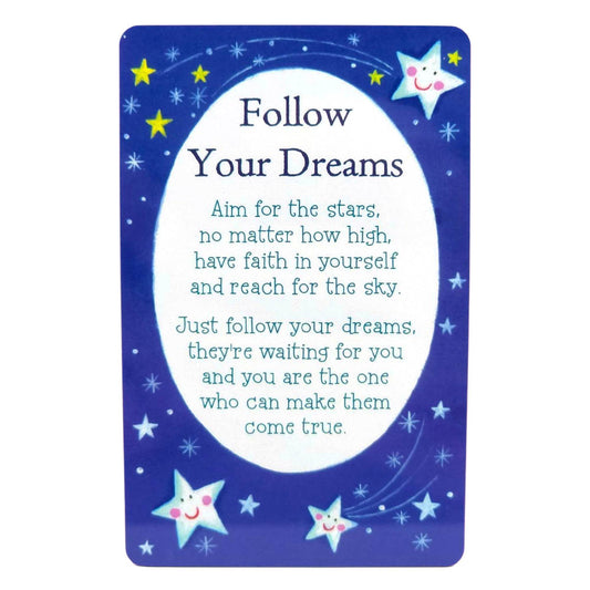 Follow Your Dreams | Mini Keepsake Card & Verse | Cracker Filler | Little Gift
