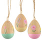 Pretty Floral Wooden Egg | Easter Tree Decoration | 5cm Tall | Gisela Graham