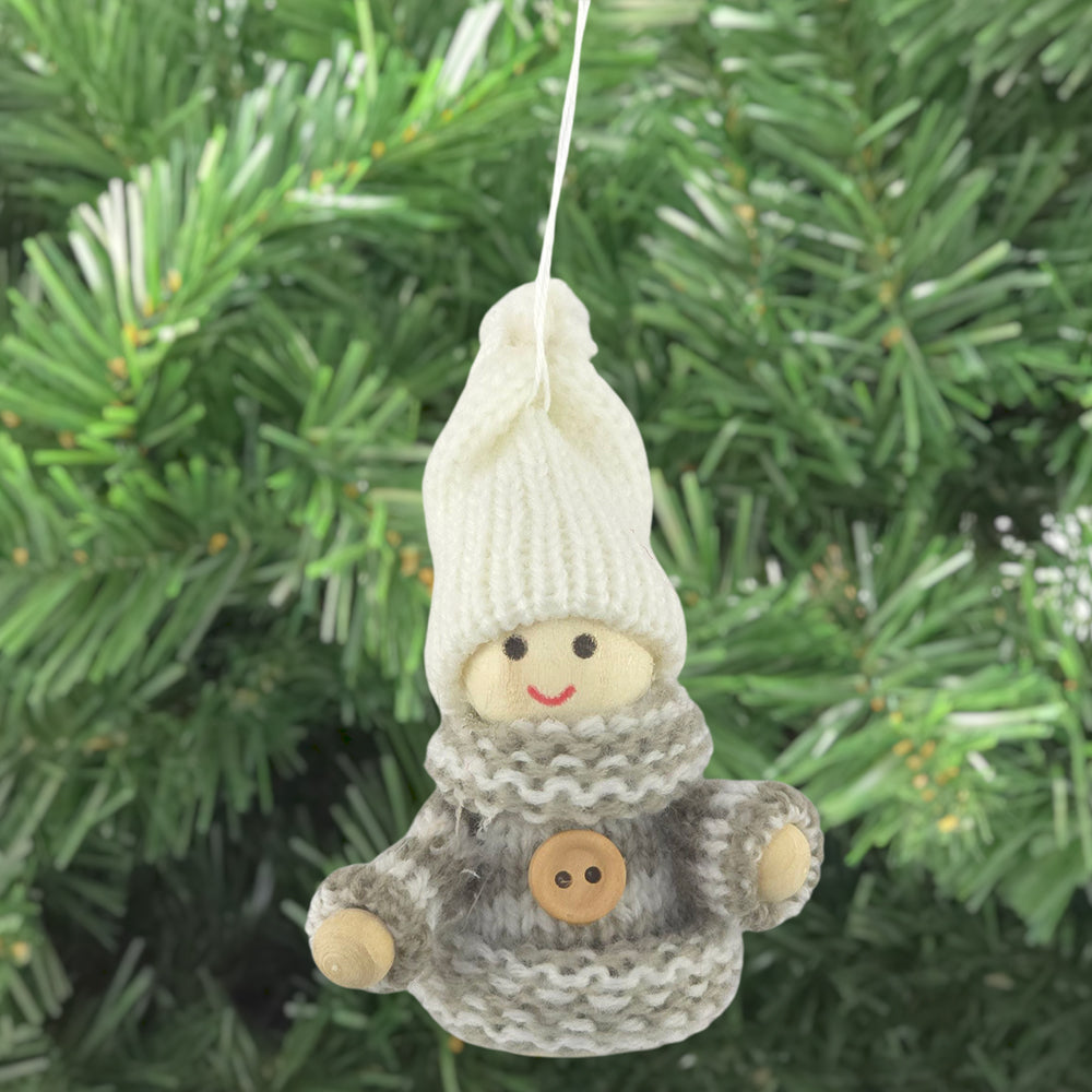 Pretty Scandi Girl | Knitted Christmas Tree Decoration | Single | Cracker Filler