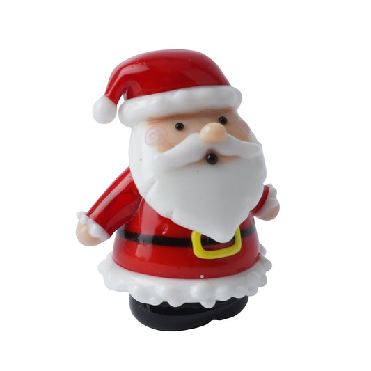 Mini Glass Father Christmas Ornament | Little Gift | Cracker Filler