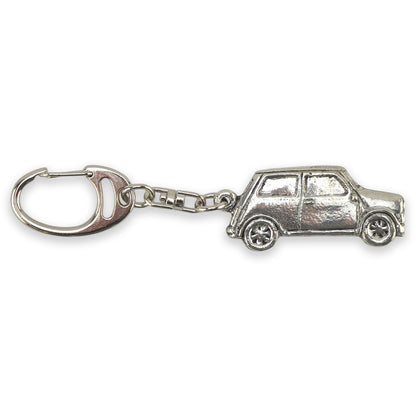 Mini Cooper | Chunky English Pewter 3D Keyring | Little Gift | Cracker Filler