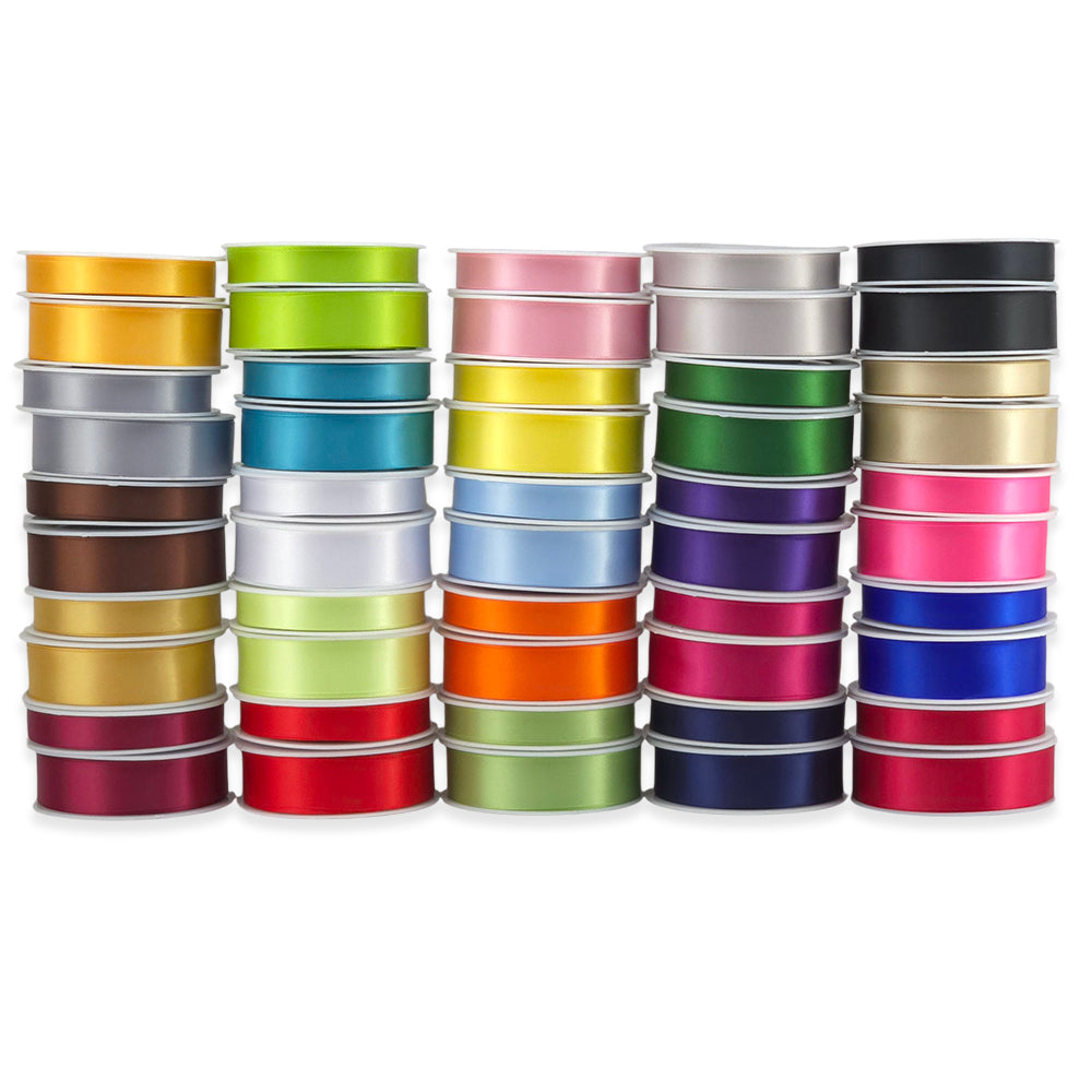 Double Faced Satin Ribbon | 15 or 25mm | Huge Colour Choice | Cracker Bow Making