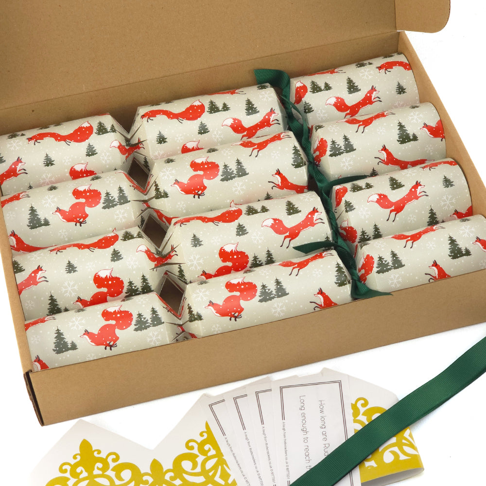 Christmas Fox | 4 or 6 Ready to Fill Christmas Crackers | Just Add Gifts