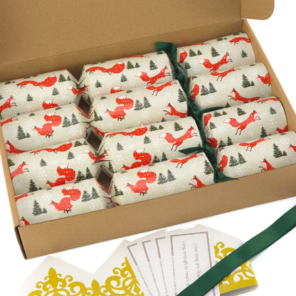 Christmas Fox | 4 or 6 Ready to Fill Christmas Crackers | Just Add Gifts