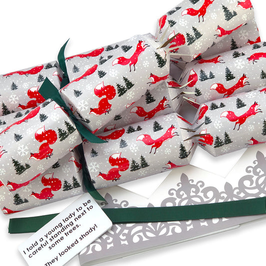 Christmas Fox | 4 or 6 Ready to Fill Christmas Crackers | Just Add Gifts