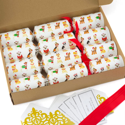 Christmas Dogs | 4 or 6 Ready to Fill Christmas Crackers | Just Add Gifts