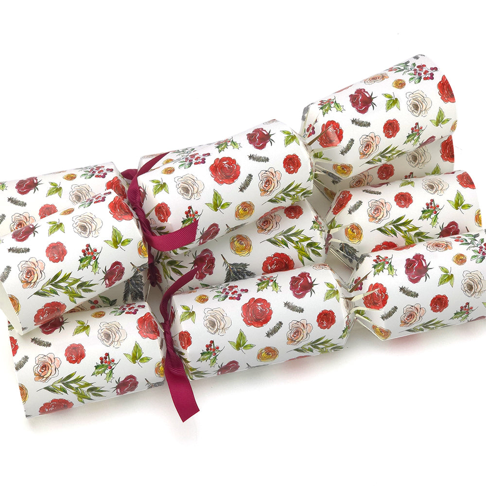 Christmas Flora | 4 or 6 Ready to Fill Christmas Crackers | Just Add Gifts
