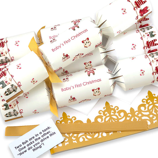 Baby's First Christmas | 4 or 6 Ready to Fill Christmas Crackers | Just Add Gifts