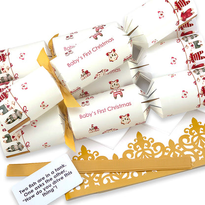 Baby's First Christmas | 4 or 6 Ready to Fill Christmas Crackers | Just Add Gifts