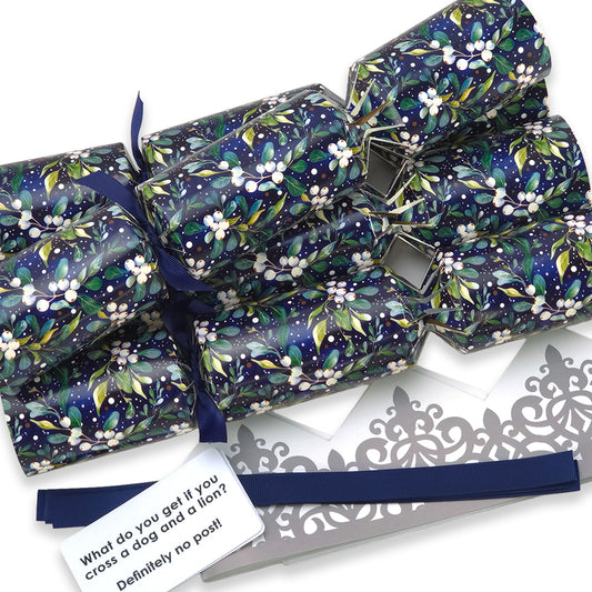 Midnight Mistletoe | 4 or 6 Ready to Fill Christmas Crackers | Just Add Gifts