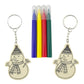 Kids Colour Your Own Wooden Christmas Keyrings | Set of 2 | Choose a Design