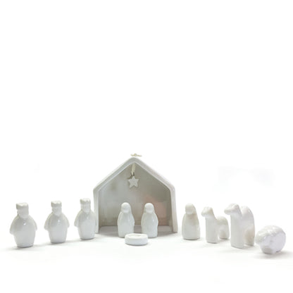 Gorgeous Dainty Porcelain Nativity Set | Christmas Ornament | Lovely Gift