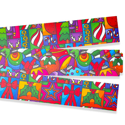 30 Reusable Paper Chains | Colourful Christmas | No Glue Needed | 2.5m