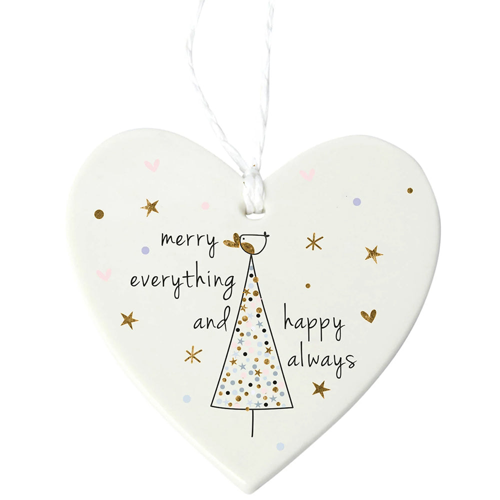 Merry Everything & Happy Always | Large Porcelain Christmas Decoration