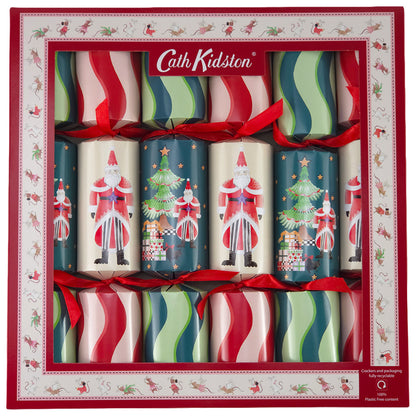 Santa Fun Stripe | 6 Cath Kidston Christmas Crackers | Plastic Free Gifts