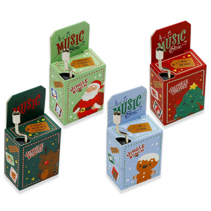 Fun Wind up Christmas Music Boxes | Cracker Filler | Mini Gift