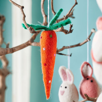 Felt Dotty Carrot Decoration | Fair Trade | 15cm Long | Easter Bunny or Rudolph!