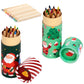 Christmas Fun | Tube of Pencil Crayons for Kids | Single | Cracker Filler