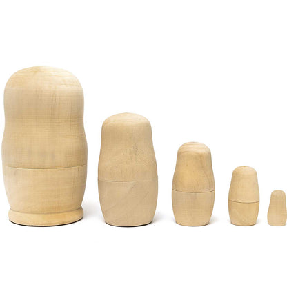 Paint Your Own Wooden Russian Doll Set | Set of 5