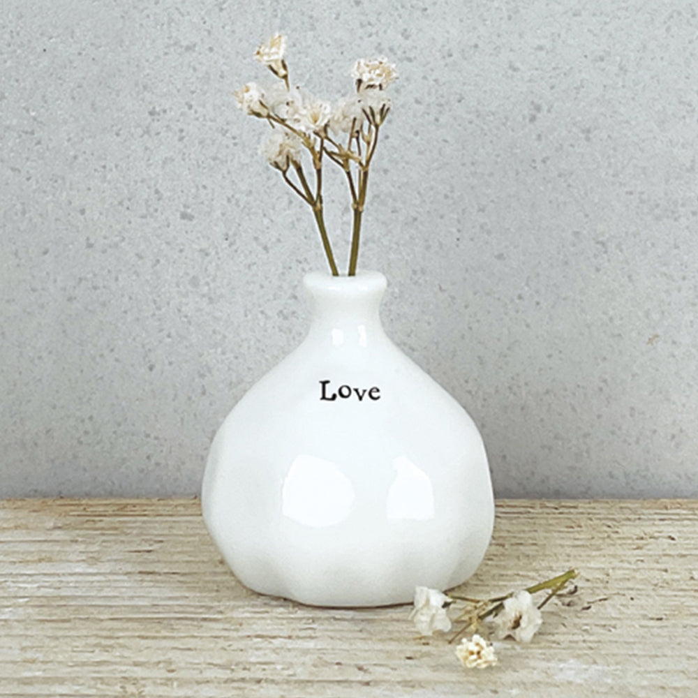 Sentiments | Mini Porcelain Bud Vase | Little Gift | Cracker Filler