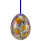 Cloisonne Spring Flowers | Two Part Hanging Easter Egg | Fillable Tin | 7cm Tall