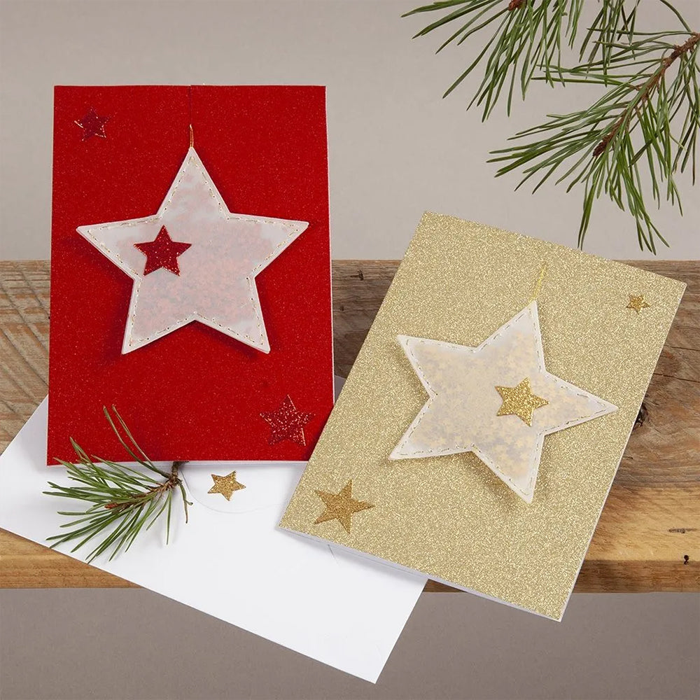 Gold Glitter Star Stickers | 2 Sheets