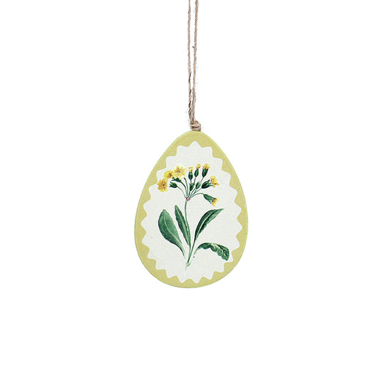 Yellow Flowers Easter Tree Decoration | Hanging Wooden Ornament | Gisela Graham
