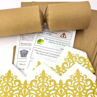 Natural Recycled Kraft | Make Your Own Crackers with Accessories | Craft Kit