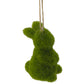 Green Flocked Easter Bunny | Single | Hanging Easter Tree Decoration