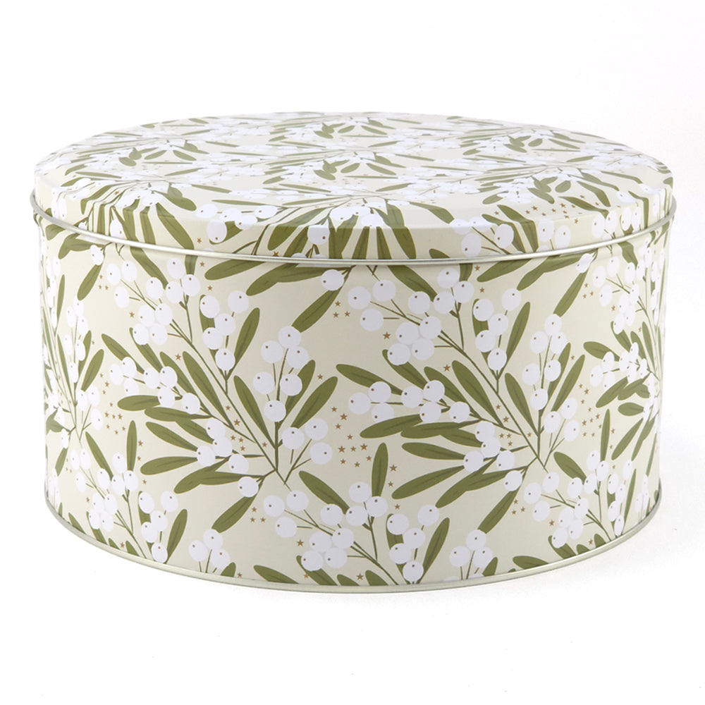Christmas Mistletoe | Round Cake Tin | 23cm Wide | Gisela Graham | Gift Idea