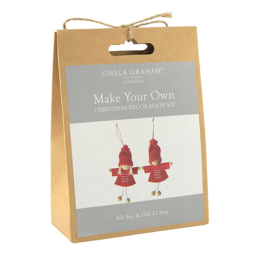 Scandi Boy & Girl | Complete Christmas Sewing & Craft Kit | Make 2 | 11.5cm Tall