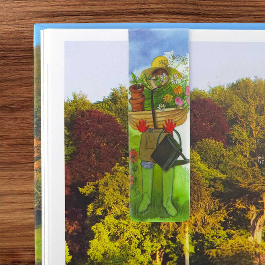 Lady Flower Gardener | Double Sided Magnetic Bookmark | Cracker Filler Gift