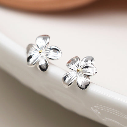 Sterling Silver Violet Flower Earrings | Mini Gift | Cracker Fillers