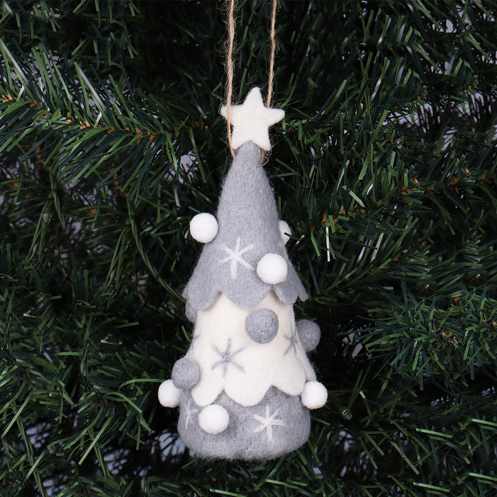 Scandi Christmas Tree Decoration | Complete Needle Felting Craft Kit | 17cm Tall