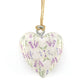 Floral Heart Wooden Hanging Ornament | 5cm | Little Gift | Cracker Filler