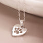 Sterling Silver Heart Paw Print Necklace | Mini Gift | Cracker Filler