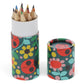 Retro Ladybird | 12 Short Coloured Pencil Crayons | Mini Gift | Cracker Filler