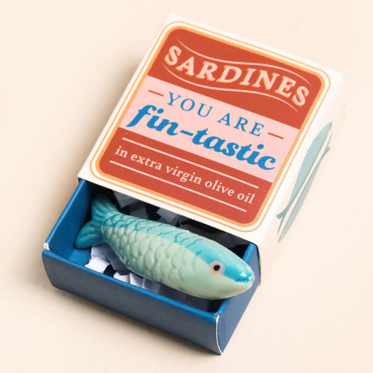 You Are Fintastic | Mini Matchbox & Sardine Token | Little Gift | Cracker Filler