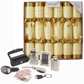 Gold Damask | 6 Large Luxury Christmas Crackers | Plastic Free Metal Gifts