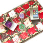Advent Calendar Making Kit | 24 Cube Boxes & Outer Box | Abstract Poinsettia