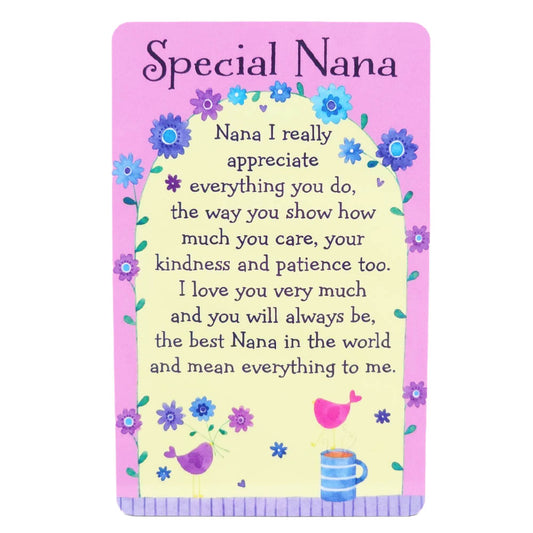 Special Nana | Mini Keepsake Verse Card | Cracker Filler Little Gift
