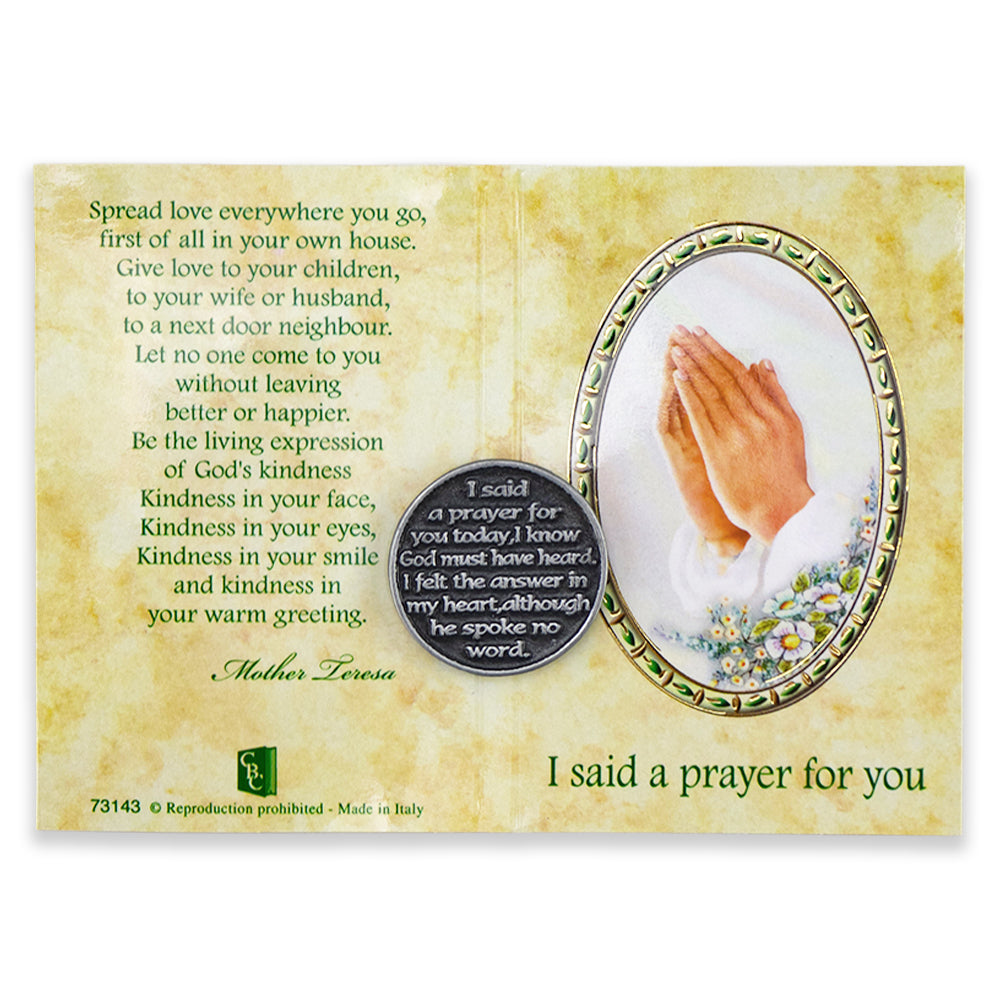 Christian Faith | Metal Pocket Token & Prayer Card | Cracker Filler Gift
