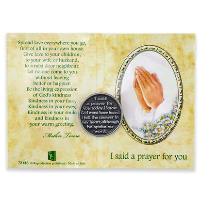 Christian Faith | Metal Pocket Token & Prayer Card | Cracker Filler Gift