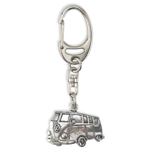 Campervan | English Pewter 3D Keyring | Little Gift | Cracker Filler